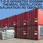 T-D-D GENSET® Thermal Distil Desal RO 100KGal Unit 100MWh TRON GENSET